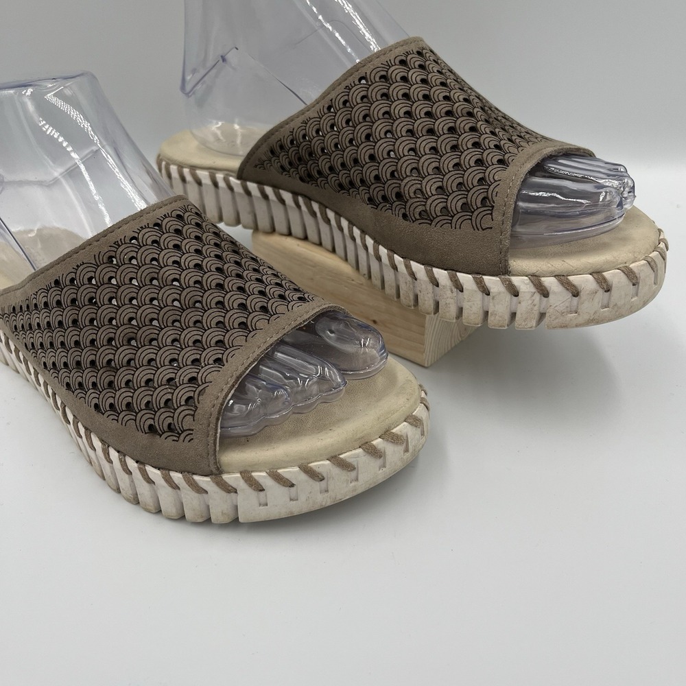 Ilse Jacobsen Shoes Women's Taupe 37/6.5  Tulip Comfort Slip On Open Toe Sandals